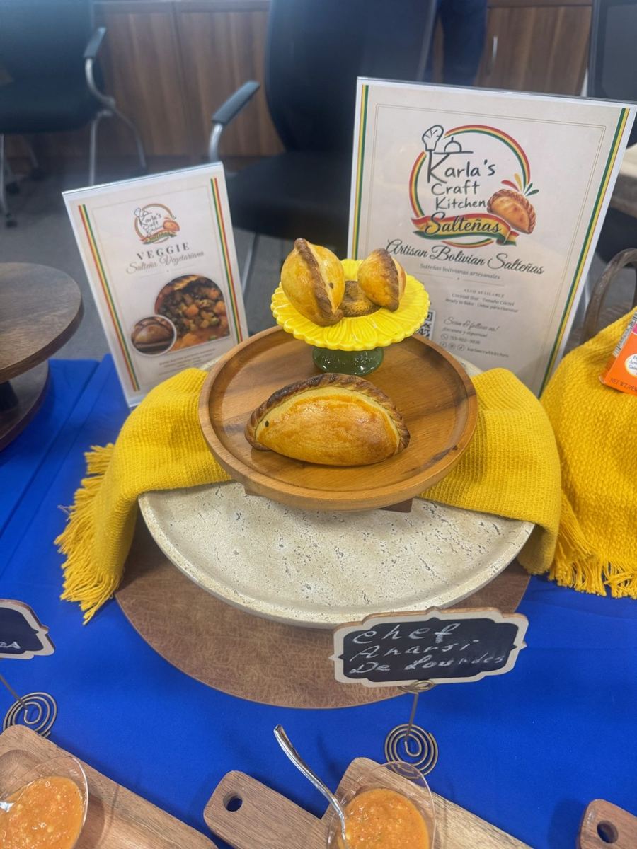 Karla's winning salteña plate at the competition