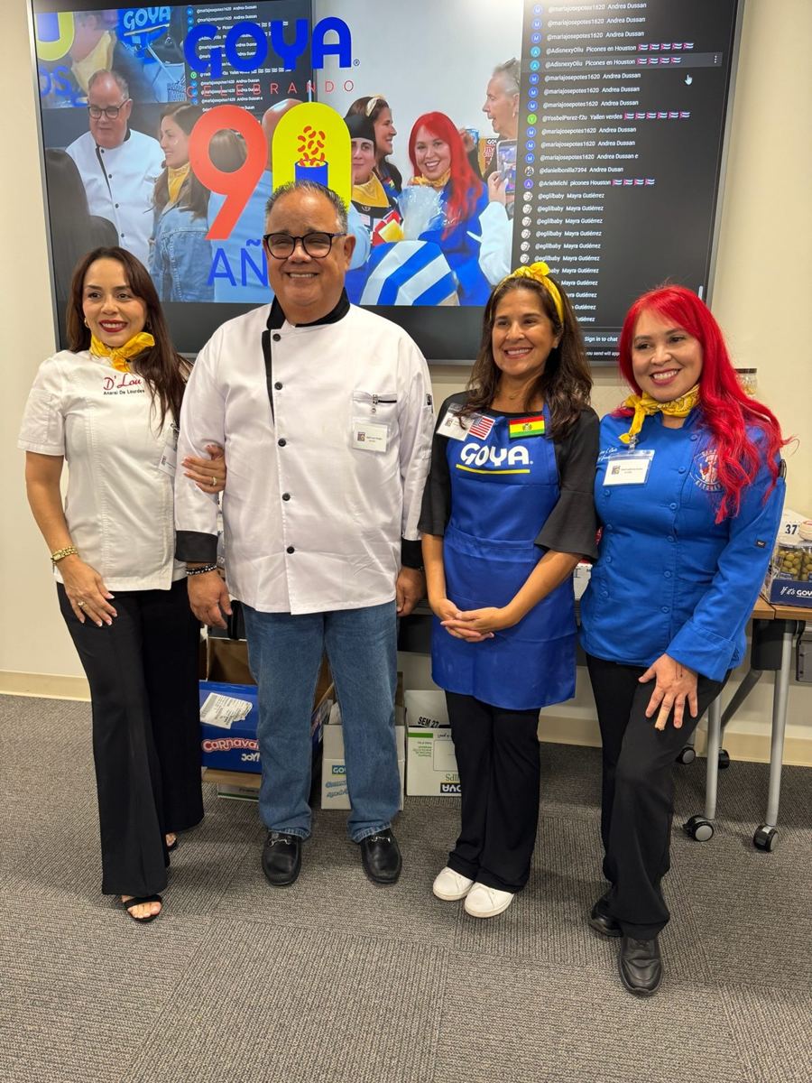 Karla with fellow chefs at Goya's Club de Cocina competition